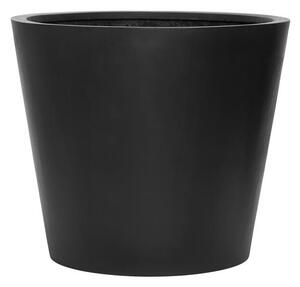 Pottery Pots Vonkajší kvetináč okrúhly Bucket L, Black (farba čierna), kolekcia Natural, kompozit Fiberstone, priemer 68 cm x v 60 cm, objem cca 165 l