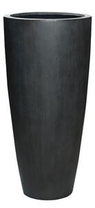 Pottery Pots Vonkajší kvetináč okrúhly Dax L, Charcoal Cement (farba tmavosivá), kolekcia Cement, materiál Ficonstone, priemer 37 cm x v 80 cm, objem cca 32 l