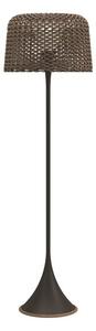 Gloster Vonkajšia lampa solárna/LED samostatne stojaca vysoká Ambient Mesh, Gloster, 51x176 cm, lakovaný rám hliník farba meteor, výplet umelý ratan hnedobéžový (carob), vrátane diaľkového ovládania