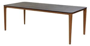 Cane-line Vonkajší jedálenský stôl Aspect, Cane-line, 210x100x74 cm, rám teak, doska keramika dekor fossil black