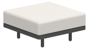Royal Botania Podnožka Alura Lounge, Royal Botania, 80x80x39,5 cm, rám hliník antracit, bez sedáka