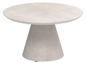 Royal Botania Betónový odkladací bočný stolík Conix, Royal Botania, okrúhly 60x35 cm, podnož betón cement grey, doska teak