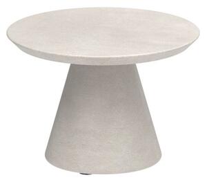 Royal Botania Betónový odkladací bočný stolík Conix, Royal Botania, okrúhly 40x28 cm, podnož betón cement grey, doska teak