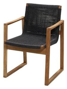 Cane-line Jedálenské kreslo Endless, Cane-line, 56x61x82 cm, rám teak, lanový výplet farba dark grey