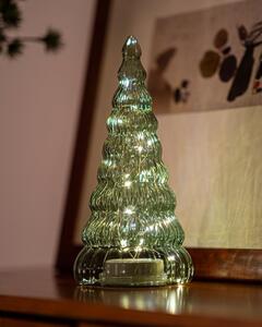 SIRIUS LED svetelný stromček, sklenený, zelený, 30 cm