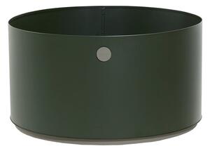 Cane-line Vonkajší kvetináč Grow, Cane-line, okrúhly 75x41 cm, hliník farba dark green