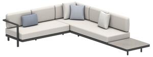 Royal Botania Sedacia zostava Alura Lounge SET 10 A, Royal Botania, 325x250 cm, rám hliník antracit, bez sedákov a dosky stola