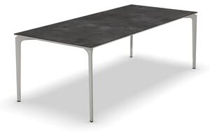 Fast Jedálenský stôl Allsize, Fast, obdĺžnikový 220x100x74 cm, rám hliník farba powder grey, doska keramika kat. R1 farba Hazel