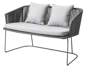 Cane-line Jedálenská lavica Moments, Cane-line, 126x64x76 cm, rám kov, výplet lanko Soft Rope grey, bez sedákov