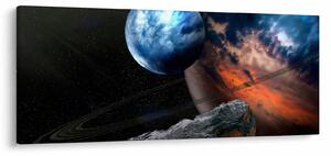 Obraz planéty vo vesmíre (120x50 cm)