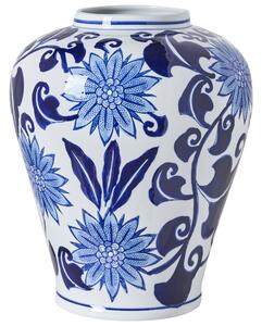 Váza na kvety biela a modrá z porcelánu dekoratívny doplnok starožitný vintage dizajn