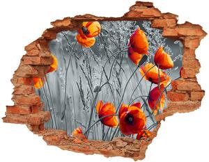 Samolepiaca diera múr 3D Kvety maku nd-c-102051546