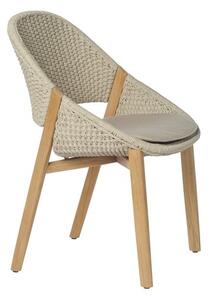 Tribu Teakové jedálenské kreslo Elio, Tribu, rám teak, výplet lankový linen, bez sedáku
