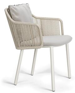 Tribu Jedálenské kreslo Senja, Tribu, rám hliník farba linen, výplet farba linen, bez podušiek