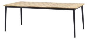 Cane-line Jedálenský stôl Cane-line Canvas, obdĺžnikový Canvas 210x90x74 cm, rám hliníkový farba lava grey, doska teak