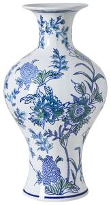 Váza na kvety biela a modrá z porcelánu dekoratívny doplnok starožitný vintage dizajn