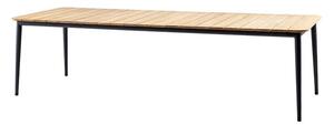 Cane-line Jedálenský stôl Core, Cane-line, obdĺžnikový 274x90x74 cm, rám hliník farba lava grey, doska teak