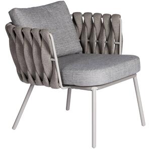 Tribu Kreslo low dining Tosca, Tribu, rám lakovaná nehrdzavejúca oceľ linen, výplet farba linen, bez polstrovania