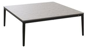 Manutti Konferenčný stolík Zendo Sense, Manutti, štvorcový 96x96x35 cm, rám hliník biely white, doska brushed teak