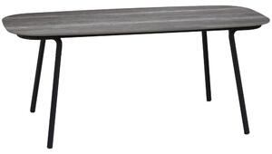 Manutti Zvýšený jedálenský stôl Minus, Manutti, oválny 220x100x90 cm, rám hliník šedočierna lava, doska keramika 12 mm dekor podľa vzorkovníka