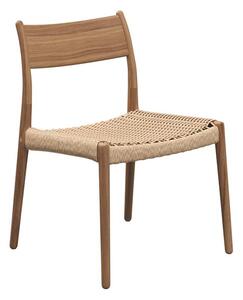 Gloster Teaková jedálenská stolička Lima, Gloster, rám teak, výplet umelý ratan farba wheat, bez sedáka