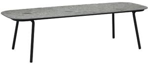Manutti Jedálenský stôl Minus, Manutti, oválny 220x100x74 cm, rám hliník šedočierna lava, doska keramika 12 mm dekor podľa vzorkovníka