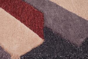 Flair Rugs koberce Ručne všívaný vlnený kusový koberec V & A Salon Red / Grey - 200x290 cm