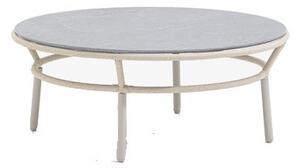 Varaschin Konferenčný stolík Emma Cross, Varaschin, okrúhly 86x34 cm, rám hliník, výplet lanko, doska HPL kat. A, farebné prevedenie podľa vzorkovníka