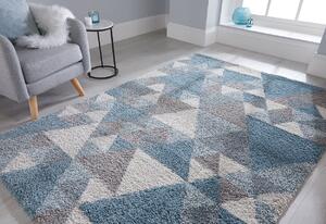 Flair Rugs koberce Kusový koberec DAKAR Nuru Blue / Cream / Grey - 80x150 cm