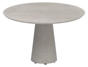 Royal Botania Betónový jedálenský stôl Conix, Royal Botania, okrúhly 120x75 cm, podnož betón cement grey, doska teak