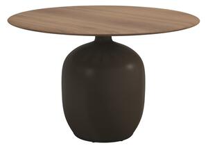 Gloster Jedálenský stôl Kasha, Gloster, okrúhly 120x74,5 cm, podstavec glazovaná keramika farba Earth, doska teak