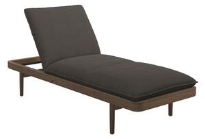 Gloster Teakové polohovacie ležadlo Saranac, Gloster, 202x79x95 cm, rám teak, čalúnenie vonkajšia látka kat. C, farba podľa vzorkovníka