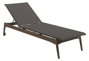 Gloster Polohovateľné ležadlo Sway, Gloster, rám teak, kovanie antracit, výplet Batyline farba anthracite
