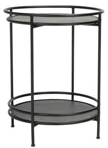 Stern Odkladací stolík Charles, Stern, okrúhly 52x52x66 cm, rám lakovaný hliník čierny (black matt), doska HPL, Slate