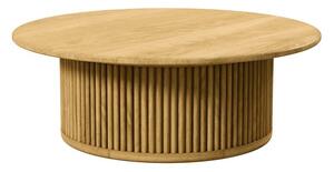Tribu Konferenčný stolík Otto, Tribu, okrúhly 90x32 cm, rám teak, doska keramika dekor sabbia