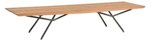 Manutti Lavica San, Manutti, 200x65x38 cm, rám nehrdzavejúca oceľ šedočierna láva, doska teak, bez sedáka