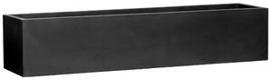 Pottery Pots Vonkajší kvetináč obdĺžnikový Jumbo Jort S Extended, Black (farba čierna), kolekcia Natural, kompozit Fiberstone, d 200 cm x š 45 cm x v 40 cm, objem cca 360 l
