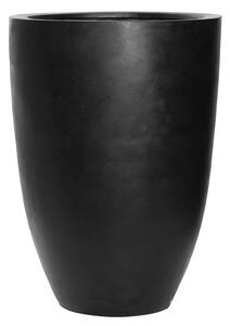 Pottery Pots Vonkajší kvetináč okrúhly Ben XL, Black (farba čierna), kolekcia Natural, kompozit Fiberstone, priemer 52 cm x v 72 cm, objem cca 119 l