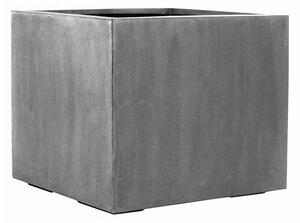 Pottery Pots Vonkajší kvetináč štvorcový Jumbo M, Grey (farba sivá), kolekcia Natural, kompozit Fiberstone, d 70 cm x š 70 cm x v 62 cm, objem cca 294 l