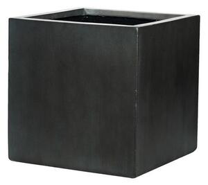 Pottery Pots Vonkajší kvetináč štvorcový Block M, Charcoal cement (farba tmavosivá), kolekcia Cement, materiál Ficonstone, d 40 cm x š 40 cm x v 40 cm, objem cca 61 l