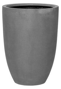 Pottery Pots Vonkajší kvetináč okrúhly Ben L, Grey (farba sivá), kolekcia Natural, kompozit Fiberstone, priemer 40 cm x v 55 cm, objem cca 54 l