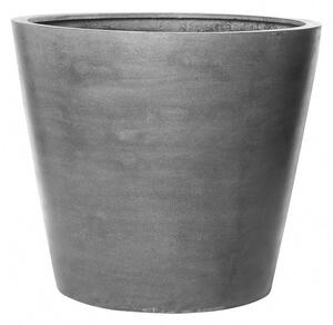 Pottery Pots Vonkajší kvetináč okrúhly Jumbo Bucket M, Grey (farba sivá), kolekcia Natural, kompozit Fiberstone, priemer 98 cm x v 85 cm, objem cca 470 l