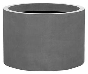 Pottery Pots Vonkajší kvetináč okrúhly Jumbo Max Mid. High M, Grey (farba sivá), kolekcia Natural, kompozit Fiberstone, priemer 70 cm x v 50 cm, objem cca 192 l