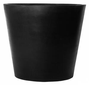 Pottery Pots Vonkajší kvetináč okrúhly Jumbo Bucket S, Black (farba čierna), kolekcia Natural, kompozit Fiberstone, priemer 83 cm x v 73 cm, objem cca 295 l