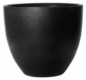 Pottery Pots Vonkajší kvetináč okrúhly Jumbo Jesslyn S, Black (farba čierna), kolekcia Natural, kompozit Fiberstone, priemer 83 cm x v 73 cm, objem cca 286 l