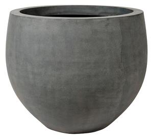 Pottery Pots Vonkajší kvetináč okrúhly Jumbo Orb M, Grey (farba sivá), kolekcia Natural, kompozit Fiberstone, priemer 110 cm x v 93 cm, objem cca 721 l