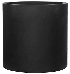 Pottery Pots Vonkajší kvetináč okrúhly Jumbo Max XL (farba čierna), kolekcia Natural, kompozit Fiberstone, priemer 110 cm x v 110 cm, objem cca 1026 l