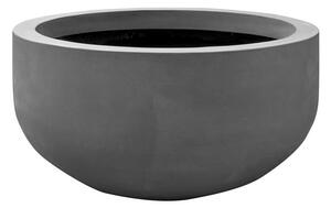 Pottery Pots Vonkajší kvetináč okrúhly City bowl S, Grey (farba sivá), kolekcia Natural, kompozit Fiberstone, priemer 92 cm x v 50 cm, objem cca 269 l