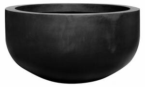 Pottery Pots Vonkajší kvetináč okrúhly City bowl S, Black (farba čierna), kolekcia Natural, kompozit Fiberstone, priemer 92 cm x v 50 cm, objem cca 269 l