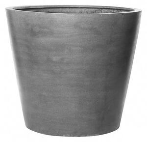 Pottery Pots Vonkajší kvetináč okrúhly Jumbo Bucket S, Grey (farba sivá), kolekcia Natural, kompozit Fiberstone, priemer 83 cm x v 73 cm, objem cca 295 l
